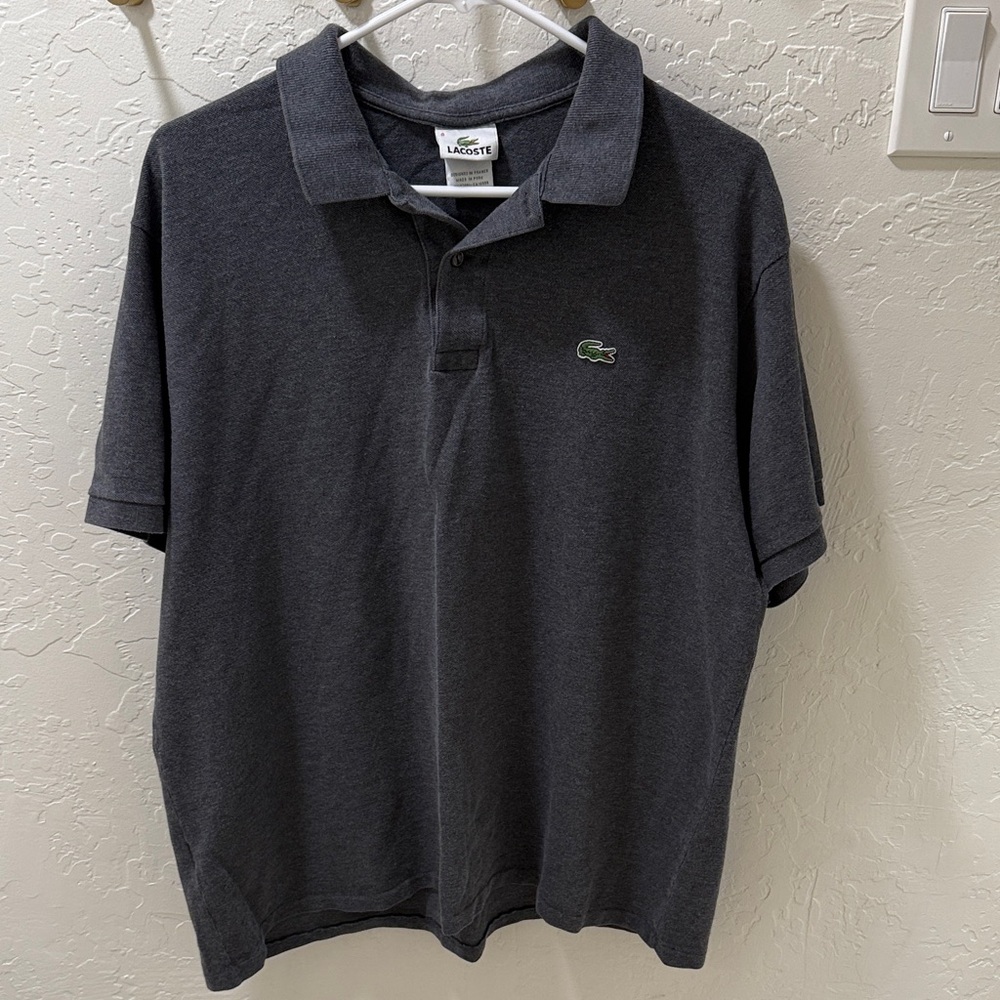 Lacoste Men's Gray Classic Polo Shirt - 3XL